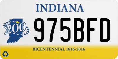 IN license plate 975BFD