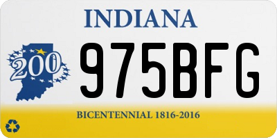 IN license plate 975BFG