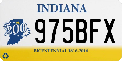 IN license plate 975BFX