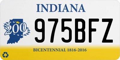 IN license plate 975BFZ