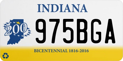 IN license plate 975BGA