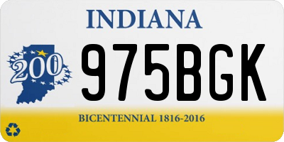 IN license plate 975BGK