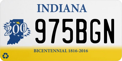 IN license plate 975BGN