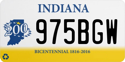 IN license plate 975BGW