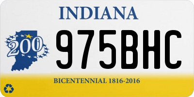 IN license plate 975BHC