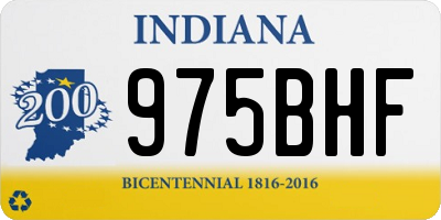 IN license plate 975BHF