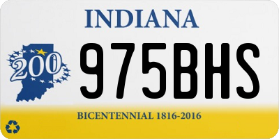 IN license plate 975BHS