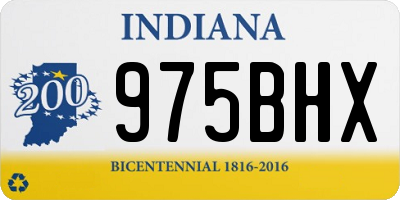 IN license plate 975BHX