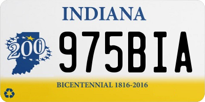 IN license plate 975BIA