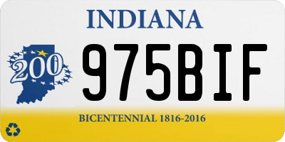 IN license plate 975BIF