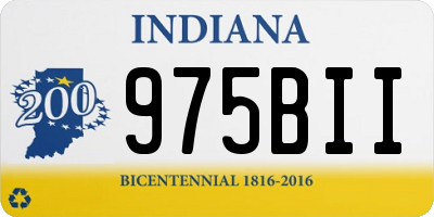 IN license plate 975BII