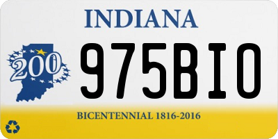 IN license plate 975BIO