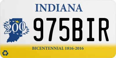 IN license plate 975BIR