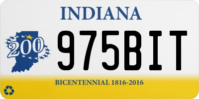 IN license plate 975BIT