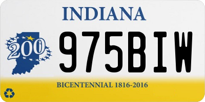 IN license plate 975BIW