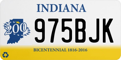 IN license plate 975BJK
