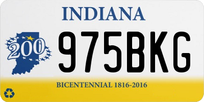 IN license plate 975BKG