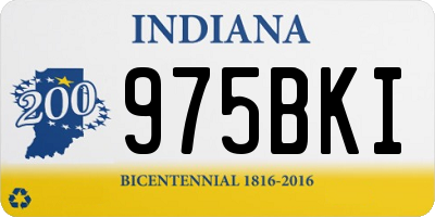 IN license plate 975BKI