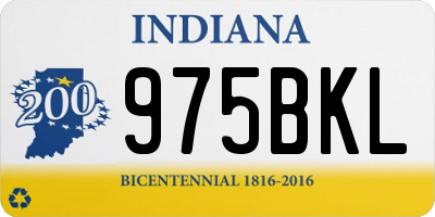 IN license plate 975BKL