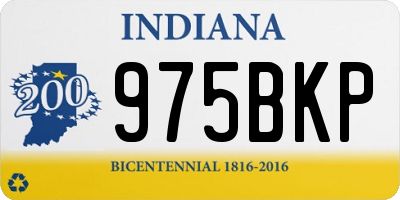 IN license plate 975BKP