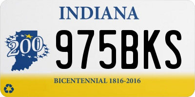 IN license plate 975BKS