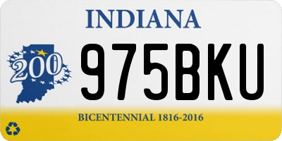 IN license plate 975BKU