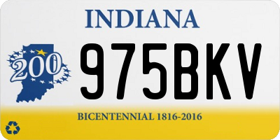 IN license plate 975BKV
