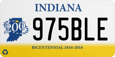 IN license plate 975BLE