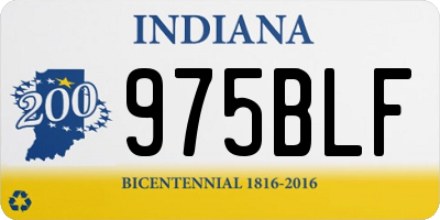 IN license plate 975BLF