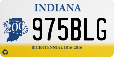 IN license plate 975BLG