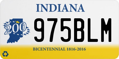 IN license plate 975BLM
