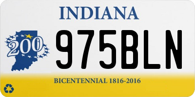 IN license plate 975BLN