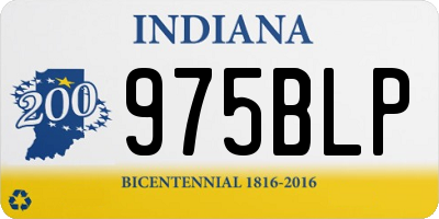 IN license plate 975BLP