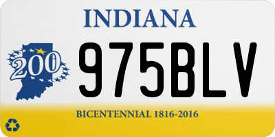IN license plate 975BLV