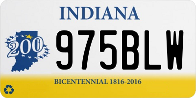 IN license plate 975BLW