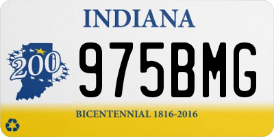 IN license plate 975BMG