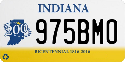 IN license plate 975BMO