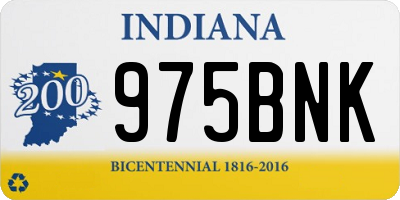 IN license plate 975BNK