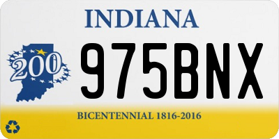 IN license plate 975BNX