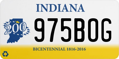 IN license plate 975BOG