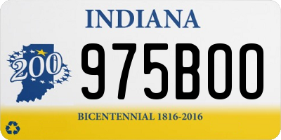 IN license plate 975BOO