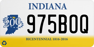 IN license plate 975BOQ