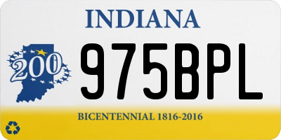 IN license plate 975BPL