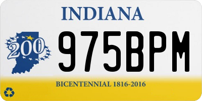 IN license plate 975BPM