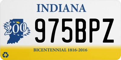 IN license plate 975BPZ