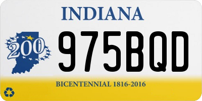 IN license plate 975BQD