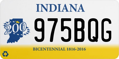 IN license plate 975BQG