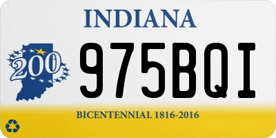 IN license plate 975BQI