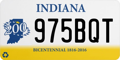 IN license plate 975BQT