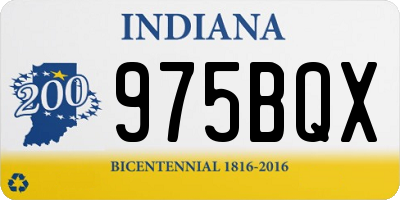 IN license plate 975BQX